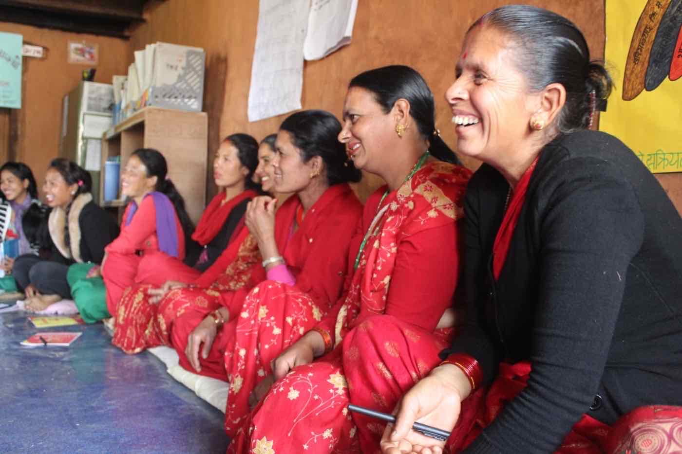 Women participating in ABCD-E cooperative education training in Thanapati, Nuwakot