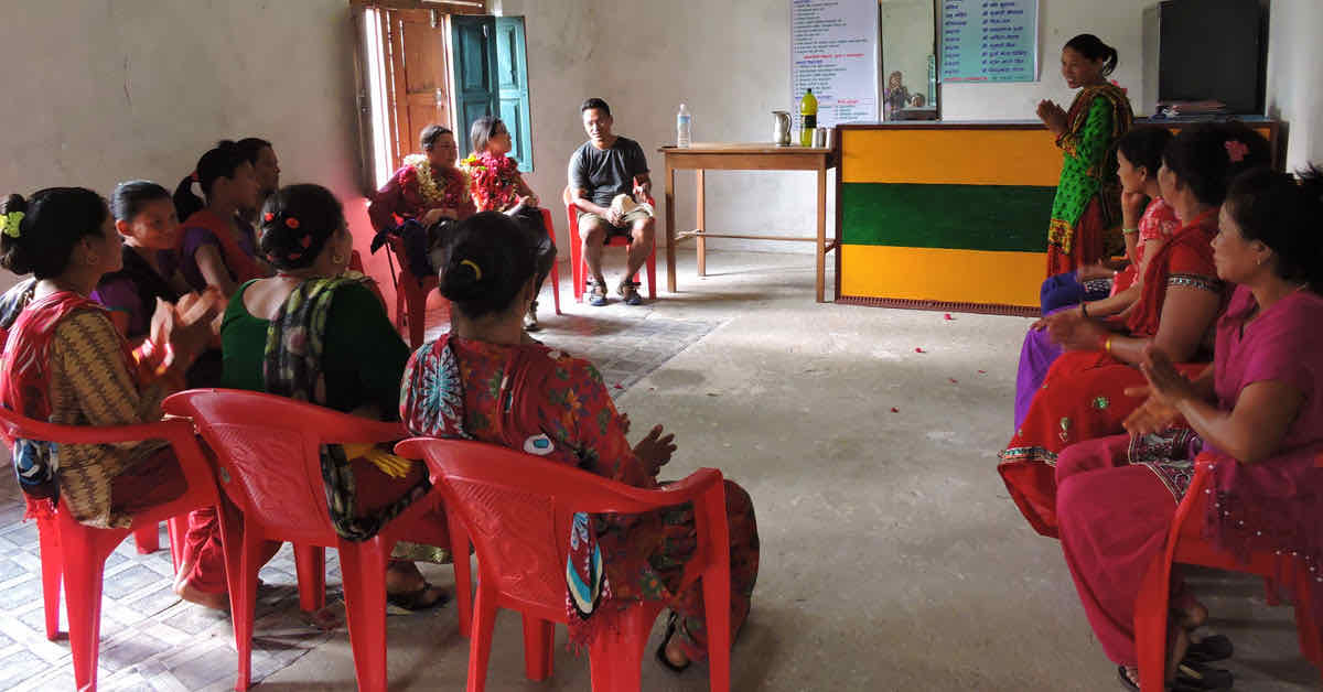 An AWEP community based learning centre session in Chhampi and Dukuchhap, Lalitpur