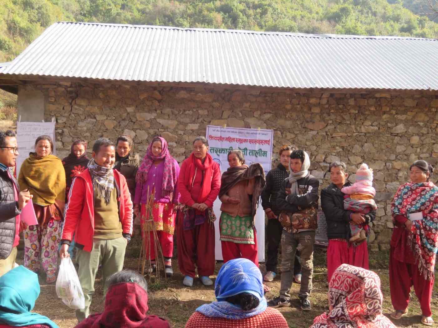 Commercial vegetable farming training for participants in the Dignity 2 Project