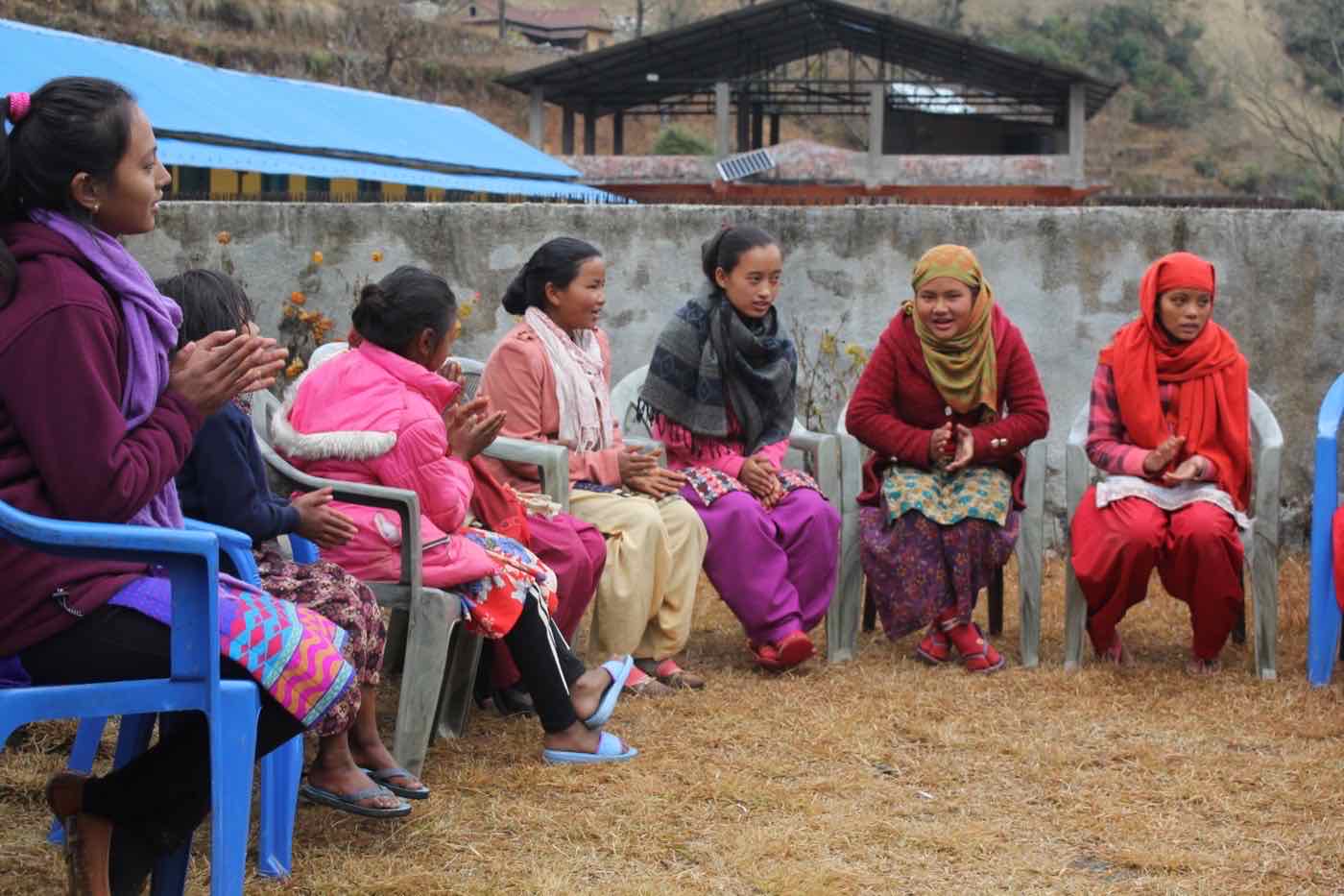 An adolescence group mobilization activity run by the Dignity Project