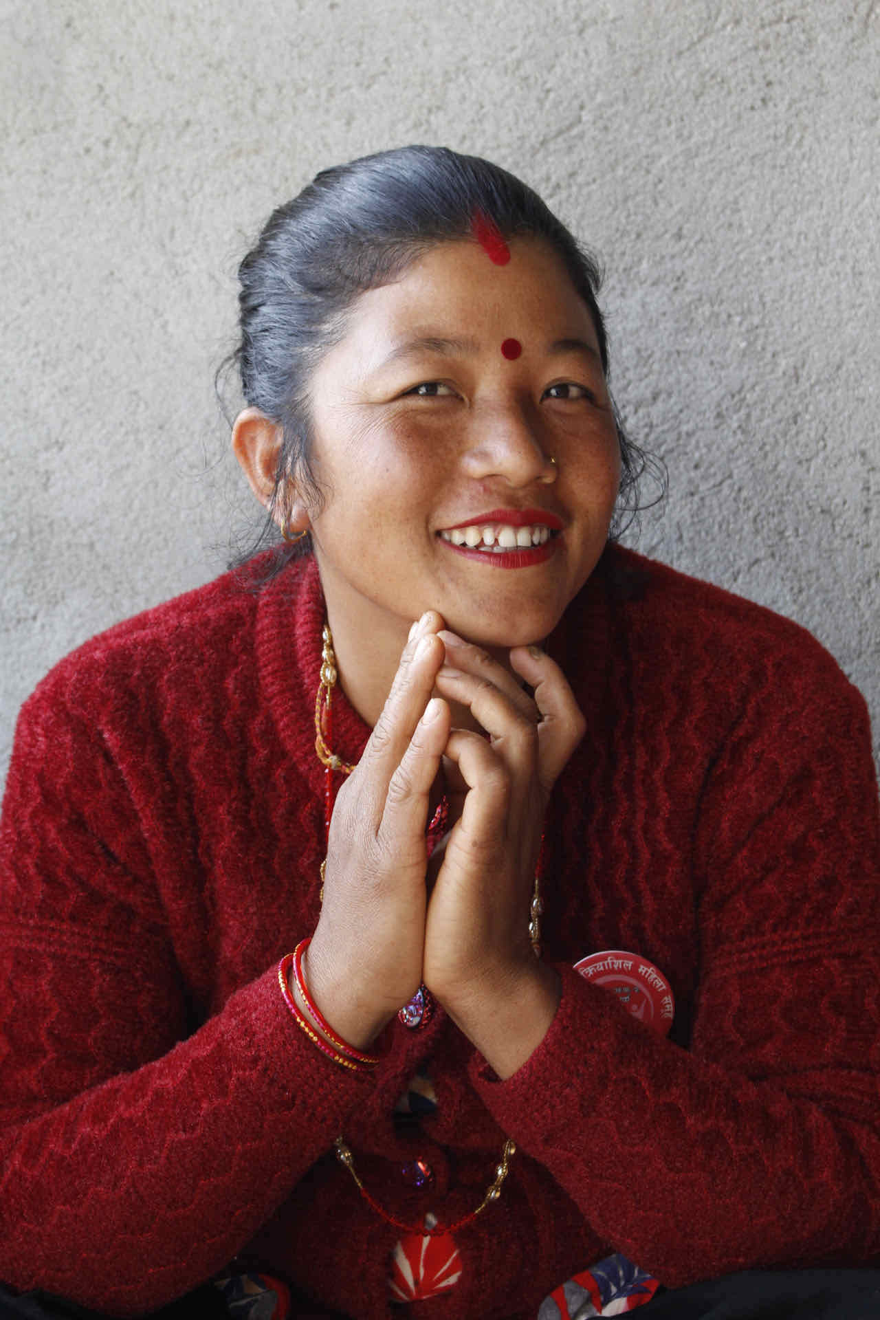 A member of a Hope Project women's group in Dandakharka