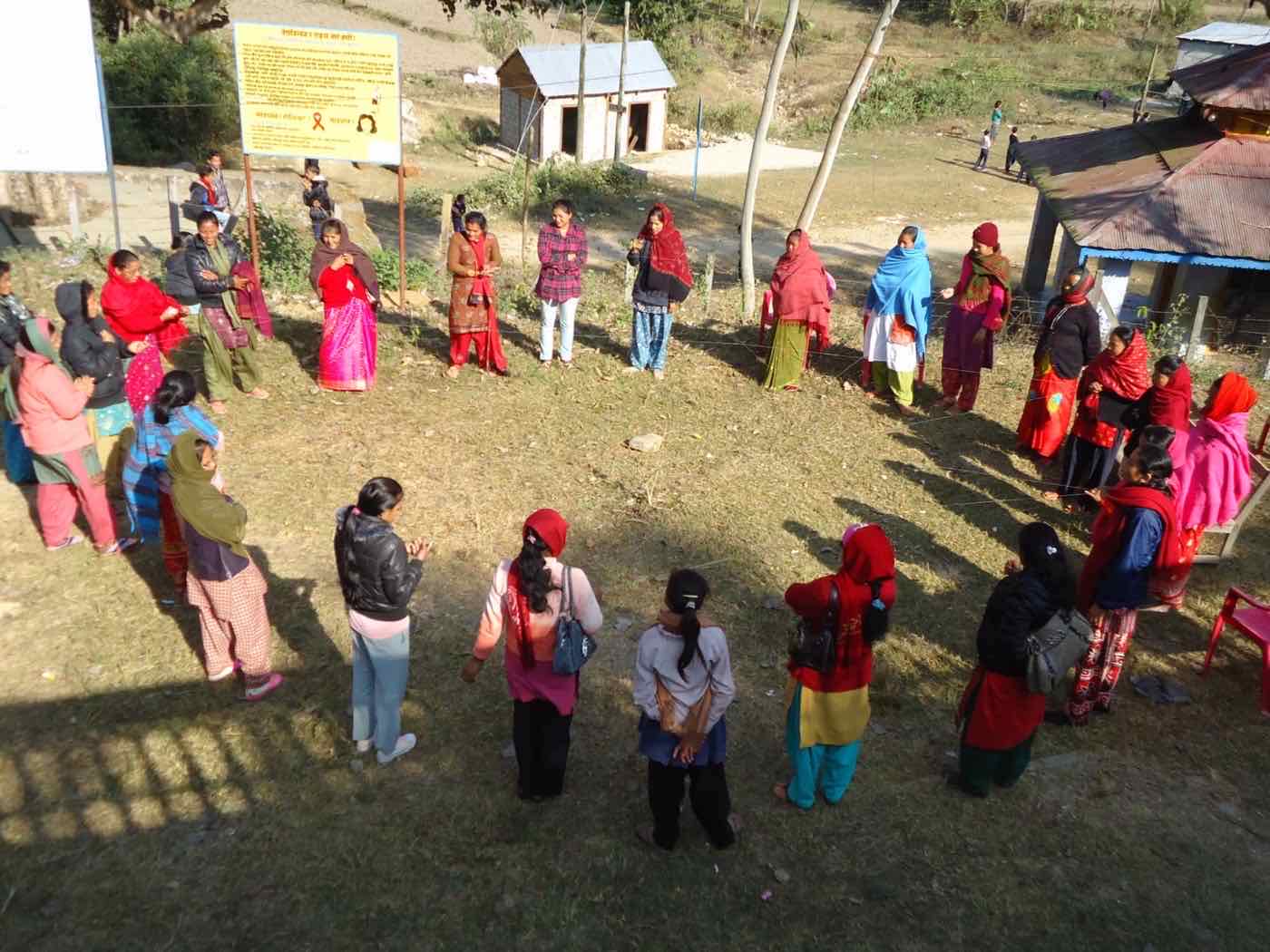 Women taking part in Human Liberty Project leadership and group management training in Hadikhola