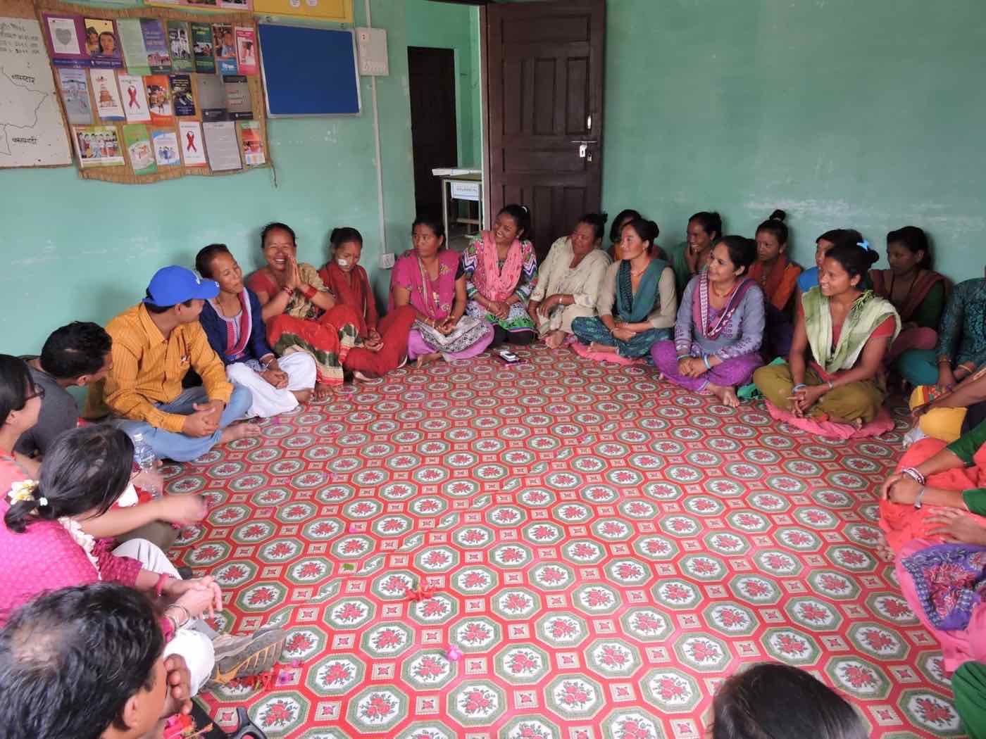 Human Liberty Project women's group meeting in Makawanpur