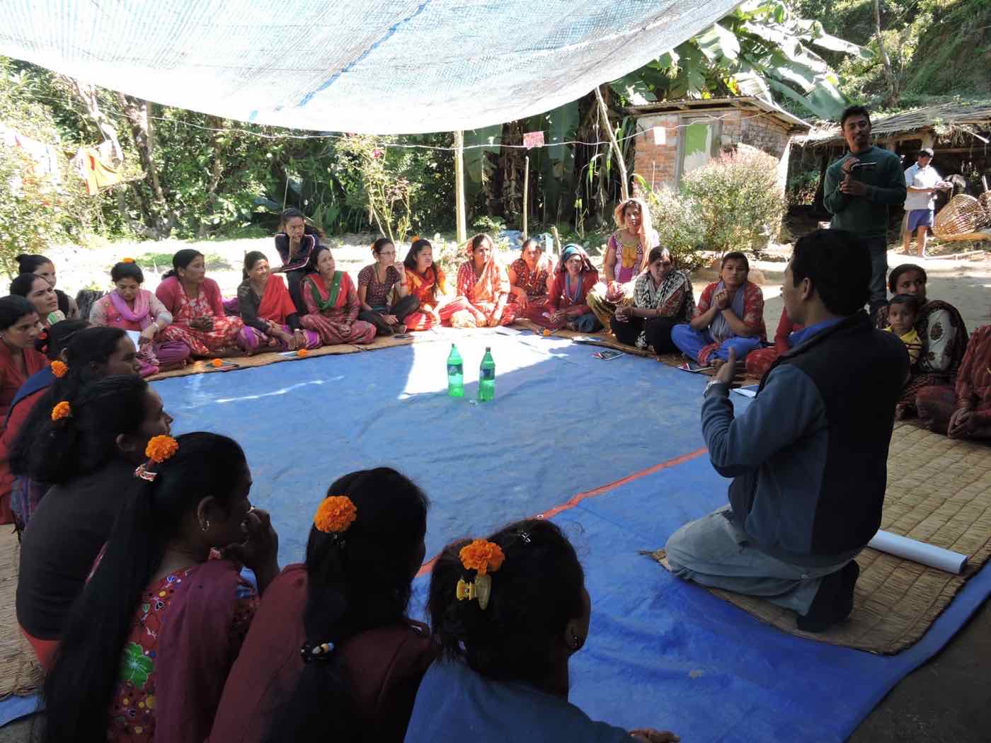 Participants taking part in HARP commercial vegetable farming training