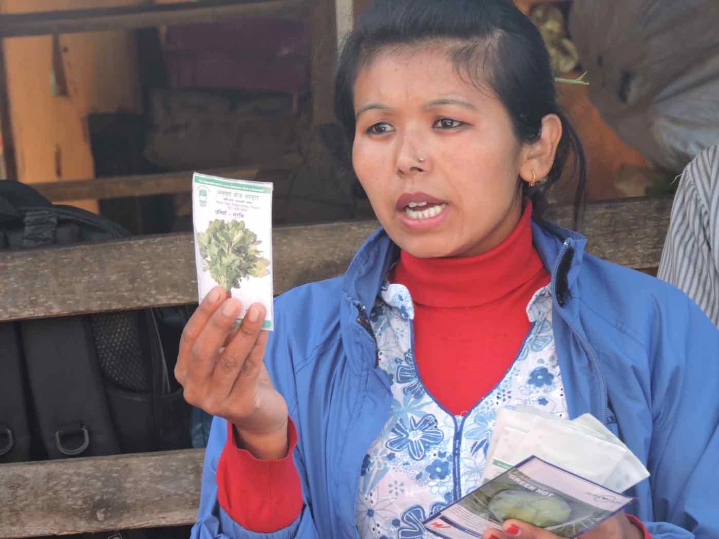 A group of farmers at a HARP vegetable farming training session
