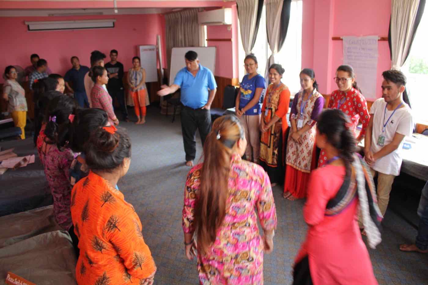 Participants engaged in a Community Development Management training activity